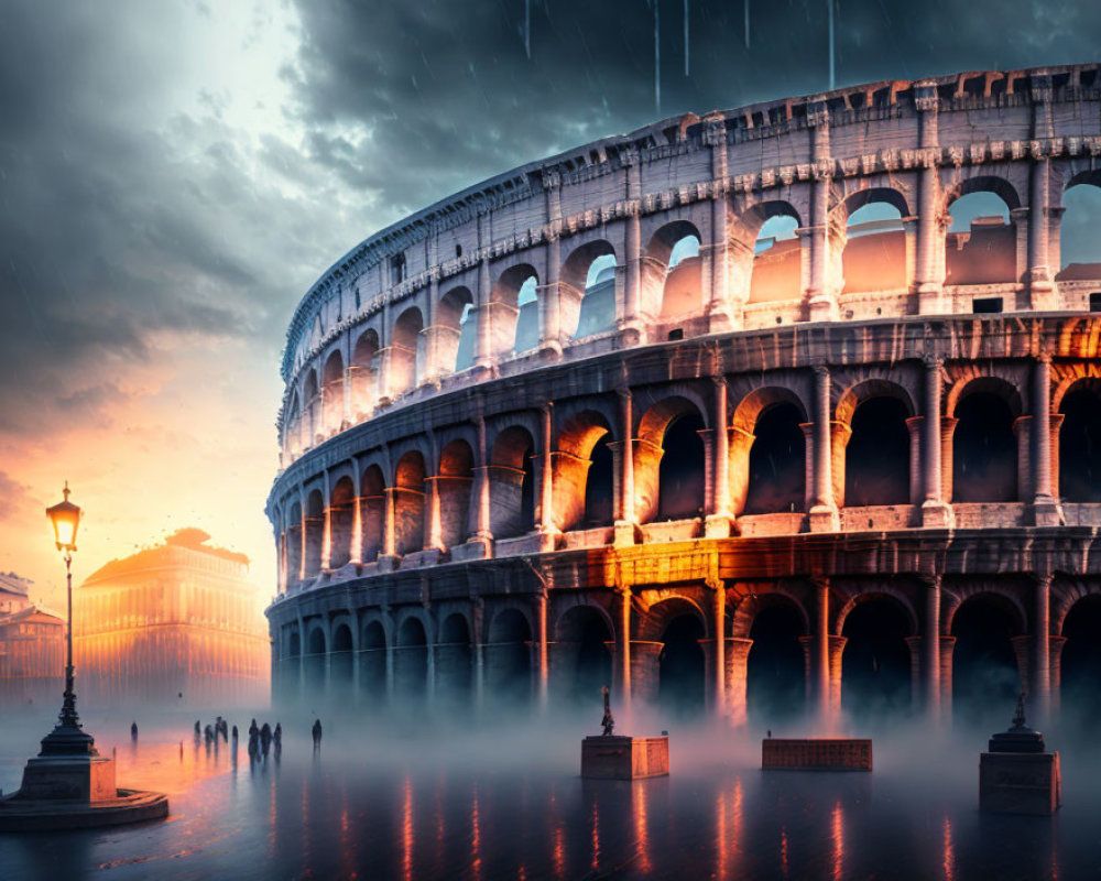 1000x800 Colosseum Rome Italy, digital painting, elegant, 8k, oil on canvas, photorealistic, very attractive, beautiful, high definition, Unreal Engine, acrylic art, artistic. Deep Dream Generator