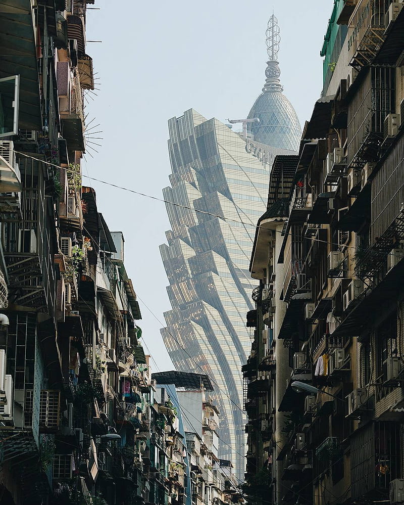 800x999 Architecture, building, portrait display, hotel, Macau, modern, street, balcony, HD phone wallpaper