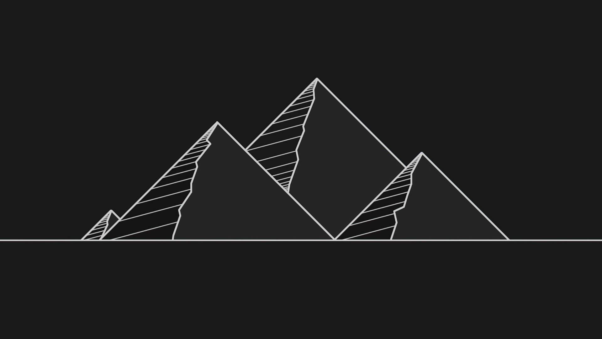 1920x1080 Download Black Pyramid Drawing Wallpaper