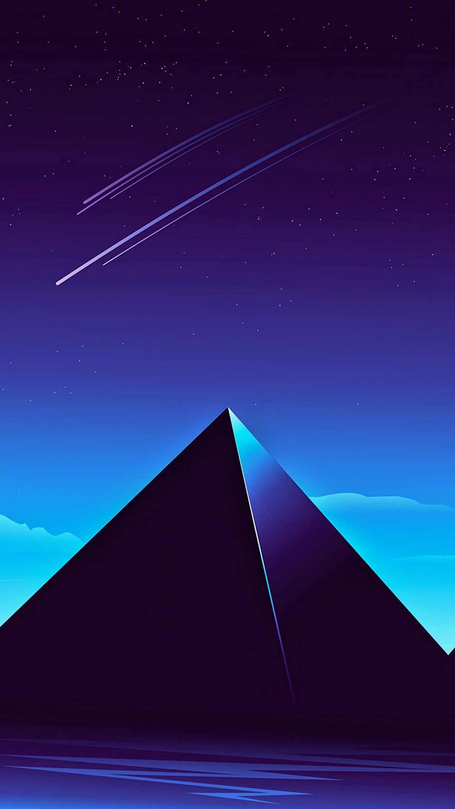938x1668 Download Wallpaper 938x1668 Pyramids, Starry Sky, Night, Dark Iphone 8 7 6s 6 For Parallax HD Background