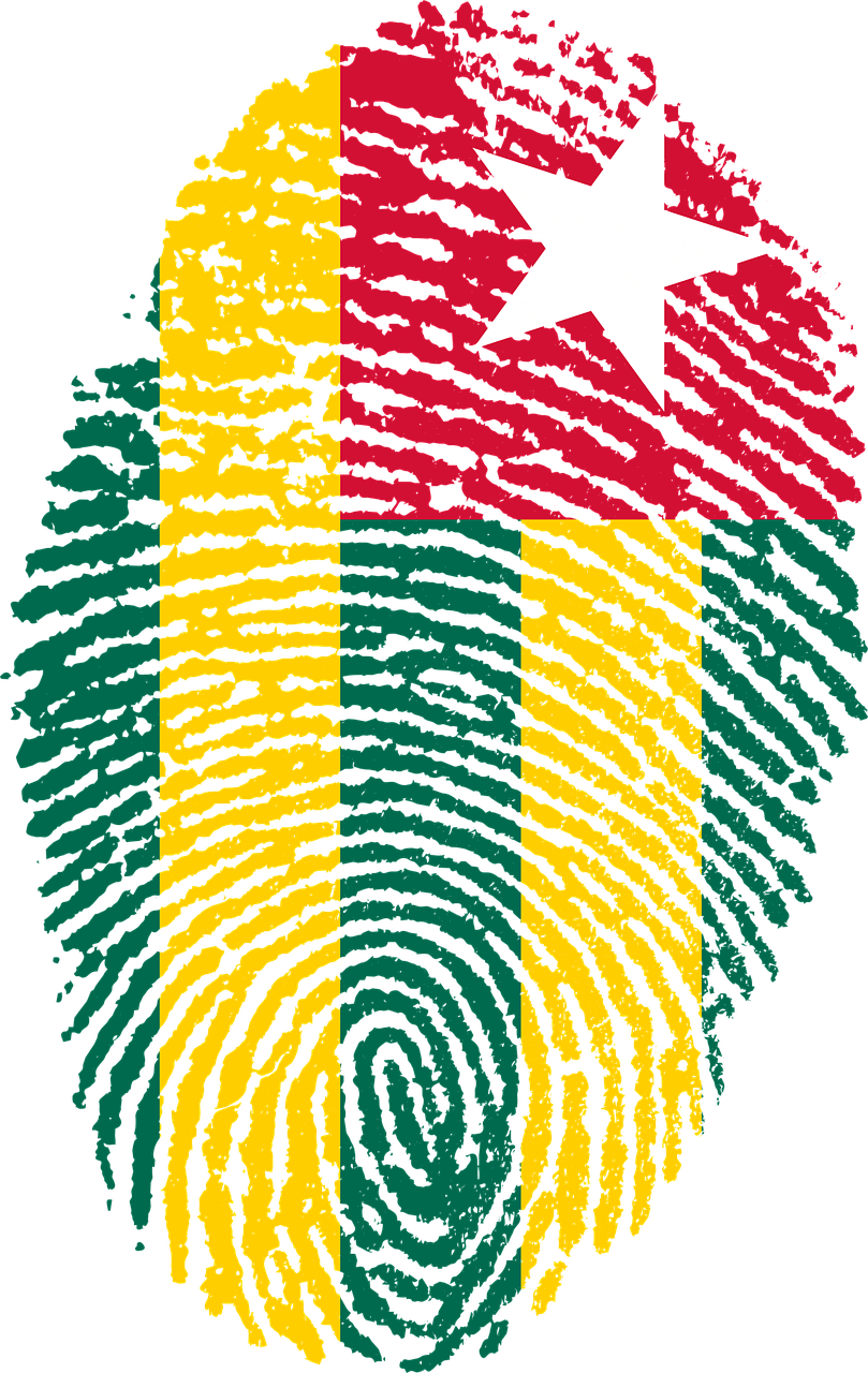 809x1280 Download Togo Flag Fingerprint. Royalty Free Stock Illustration Image
