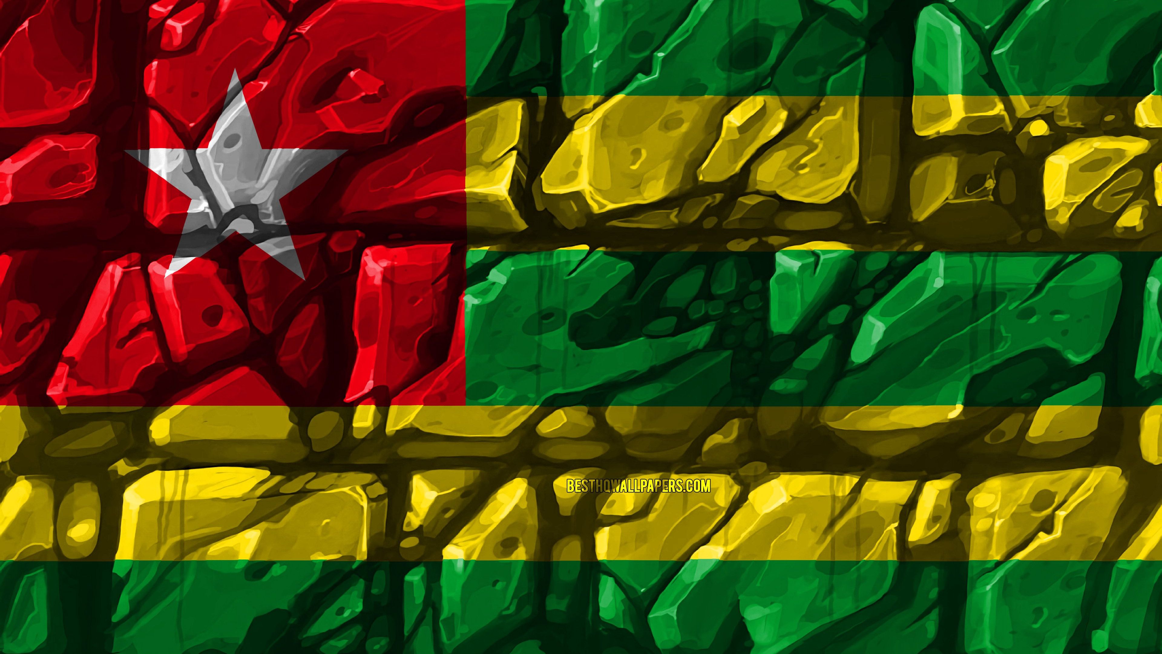 3840x2160 Togo Flag HD Desktop Wallpaper 93934