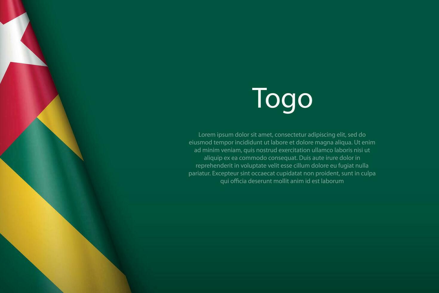 1470x980 national flag Togo isolated on background with copyspace