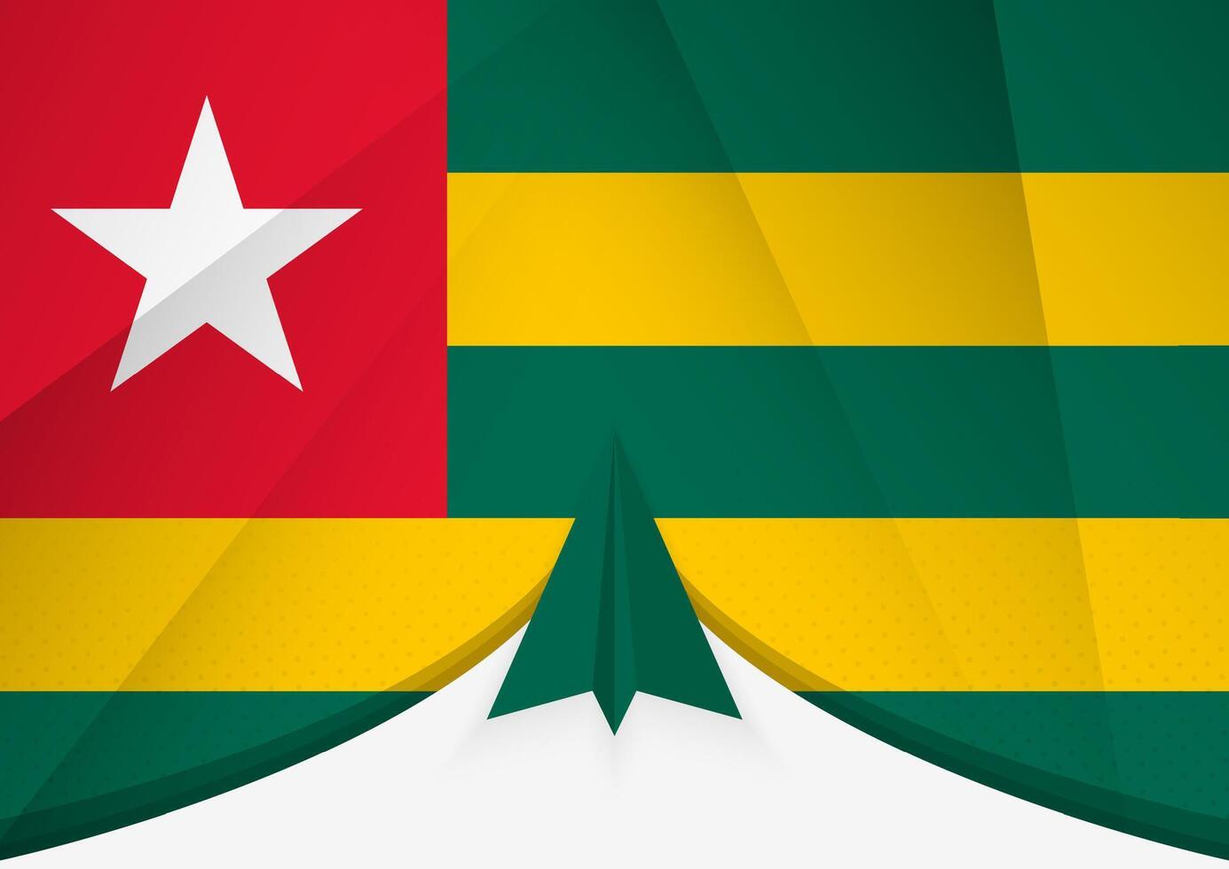 1385x980 Togo Flag Design with Star and Stripes