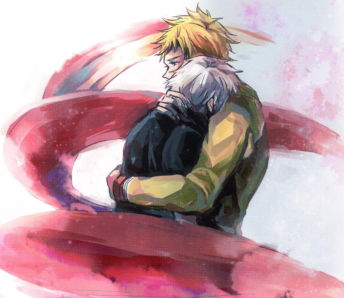 1392x1206 Male anime character painting, Hideyoshi Nagachika, Kaneki Ken, Tokyo Ghoul HD wallpaper