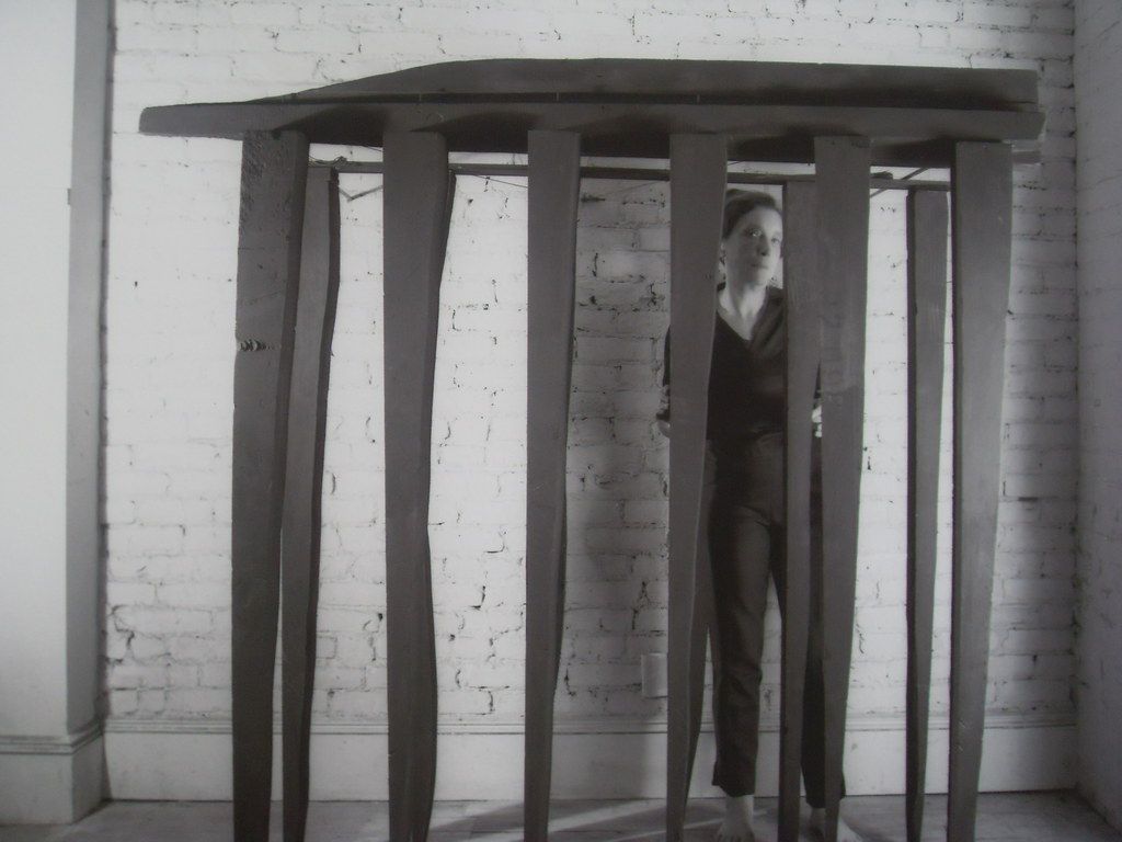 1024x768 Louise Bourgeois. Pictured with 'The Blind Leading the Blin