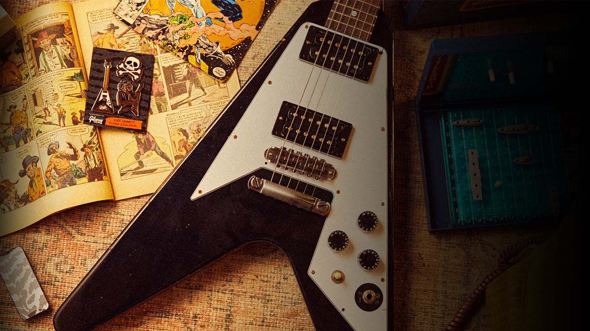 1200x675 NAMM 2023: Gibson and Kirk Hammett team up for a Murphy Lab replica of his legendary 1979 Flying V
