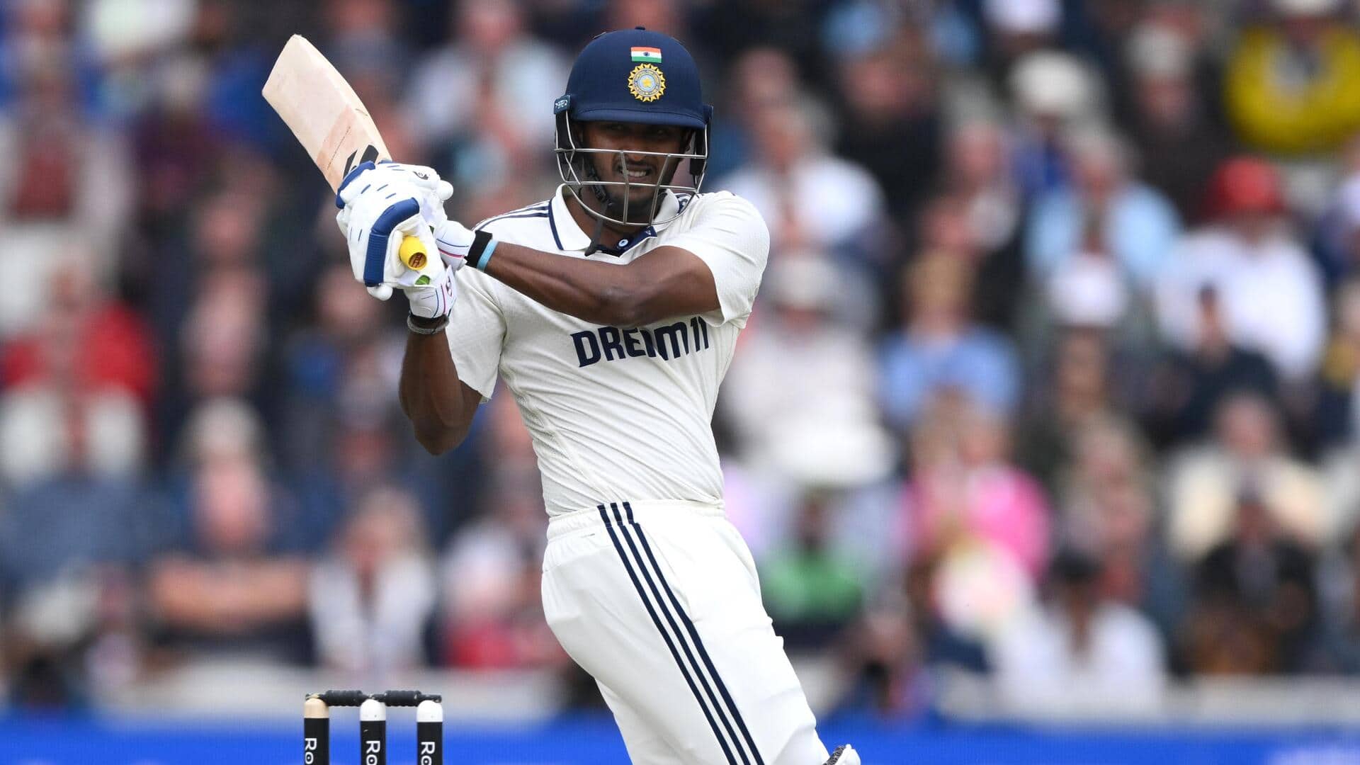 1920x1080 Sai Sudharsan Slams Maiden Test Half Century, Reaches 000 First Class Runs