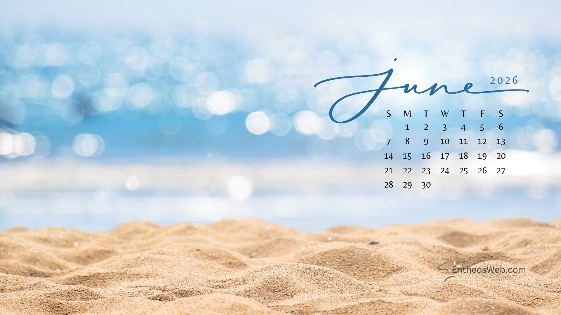 1920x1080 June Calendar Desktop Wallpaper Background for 2026