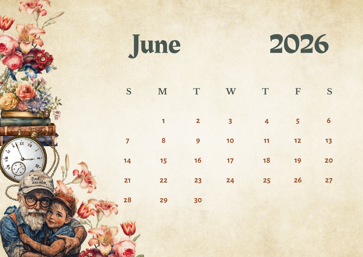 1200x851 Free Vintage June 2026 Calendar Template to Edit Online