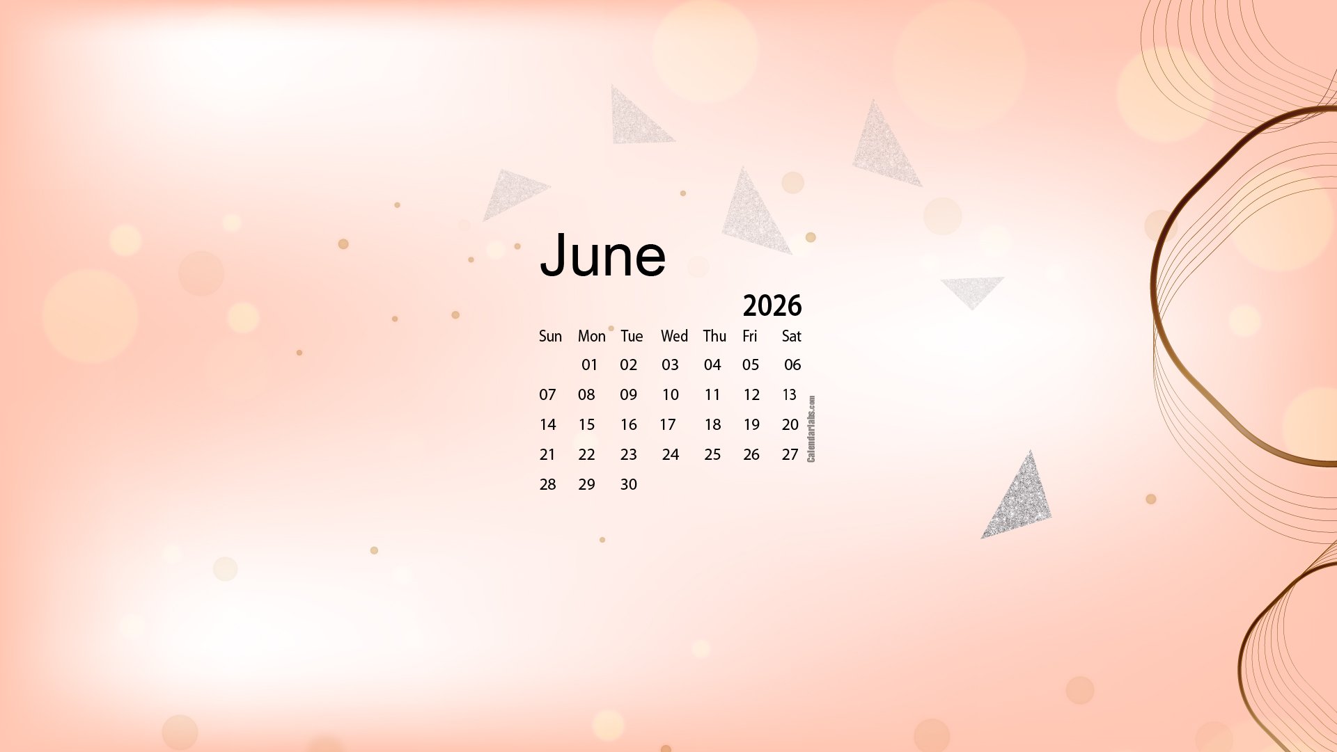 1920x1081 June 2026 Desktop Wallpaper Calendar