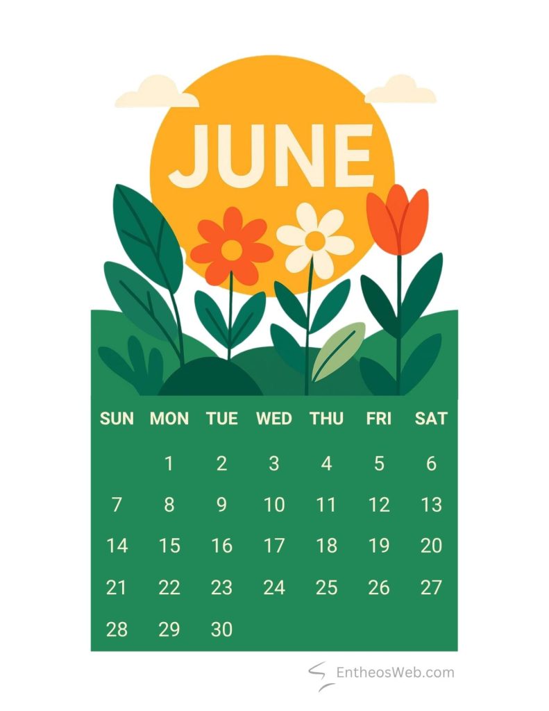 791x1024 June 2026 Calendar Printables