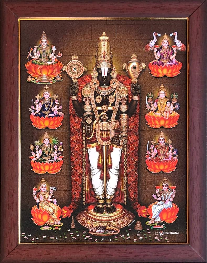 789x1000 Amazon.com Photo : God Sri Balaji Swamy Ashtalakshmi Photo Frame (10x13 inches, Brown)