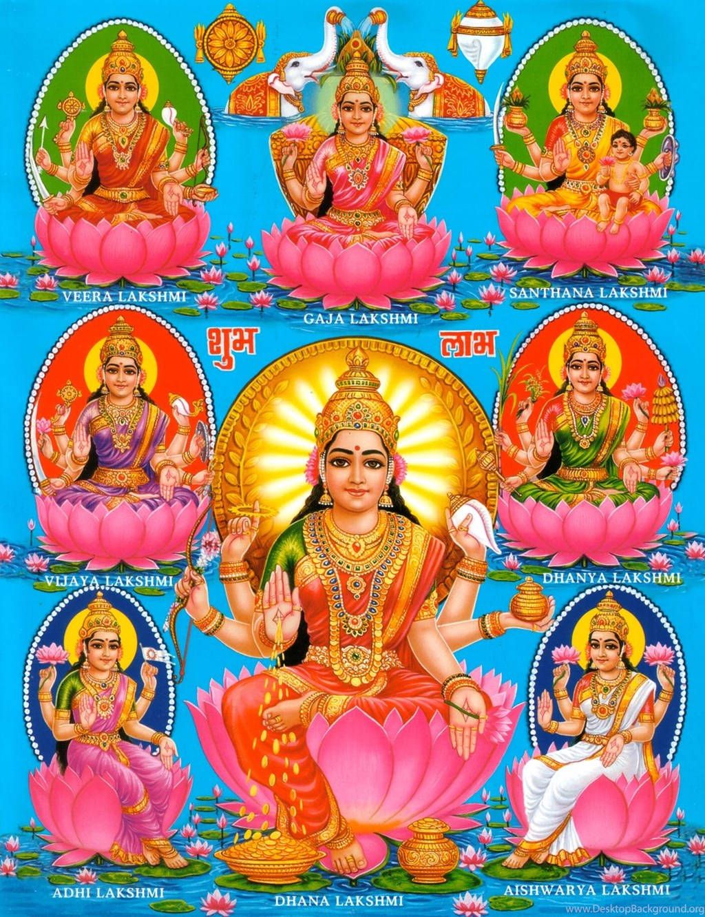 1024x1331 Download Ashta Lakshmi Hindu Goddess of Beauty Wallpaper