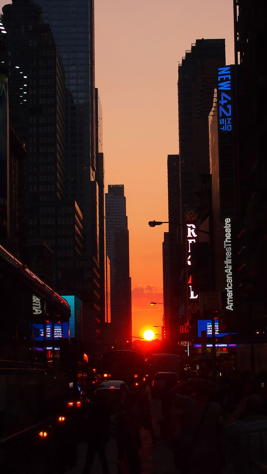 910x1615 Manhattanhenge 1080P, 2K, 4K, 5K HD wallpaper free download