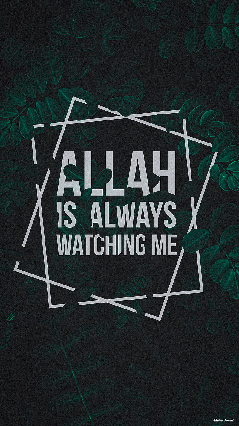 800x1422 Allah Watching Me, god, islam, muslim, HD phone wallpaper