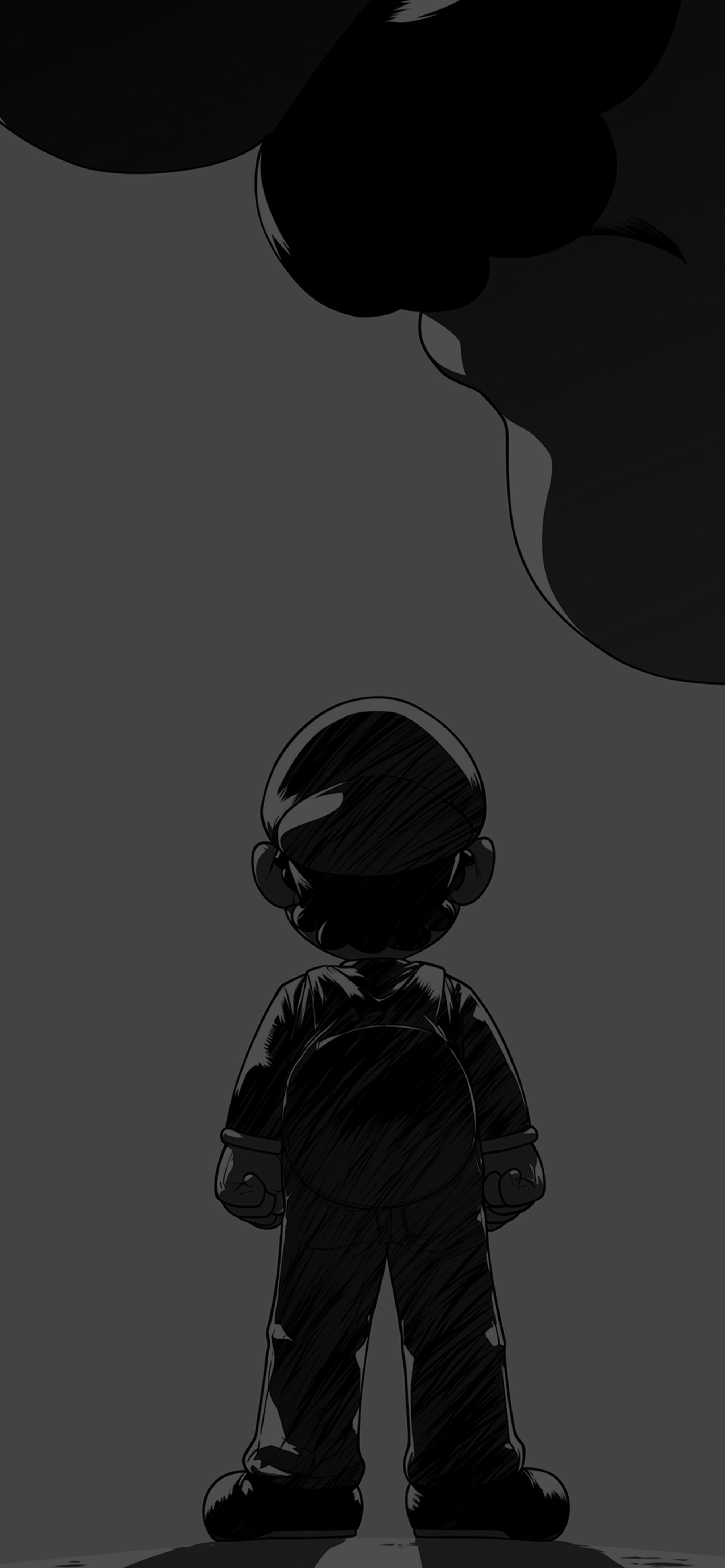 2000x4329 Super Mario Dark Style Wallpaper Phone Wallpaper HD