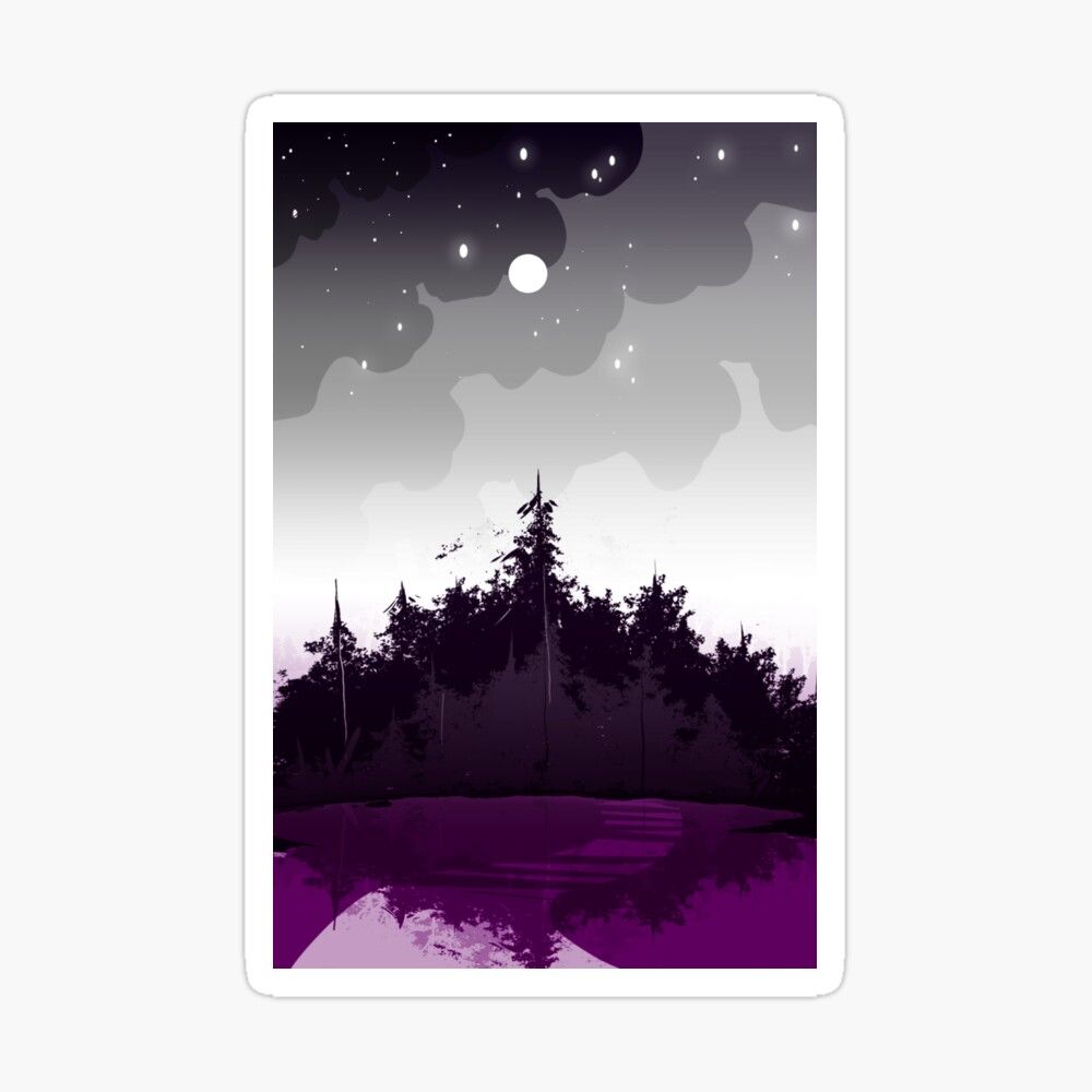 1000x1000 asexual pride forest Greeting Card
