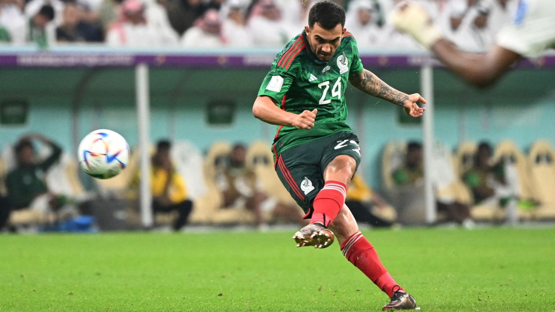 1920x1080 Gol de Luis Chávez con México en Qatar 2022 es el más potente del mundial