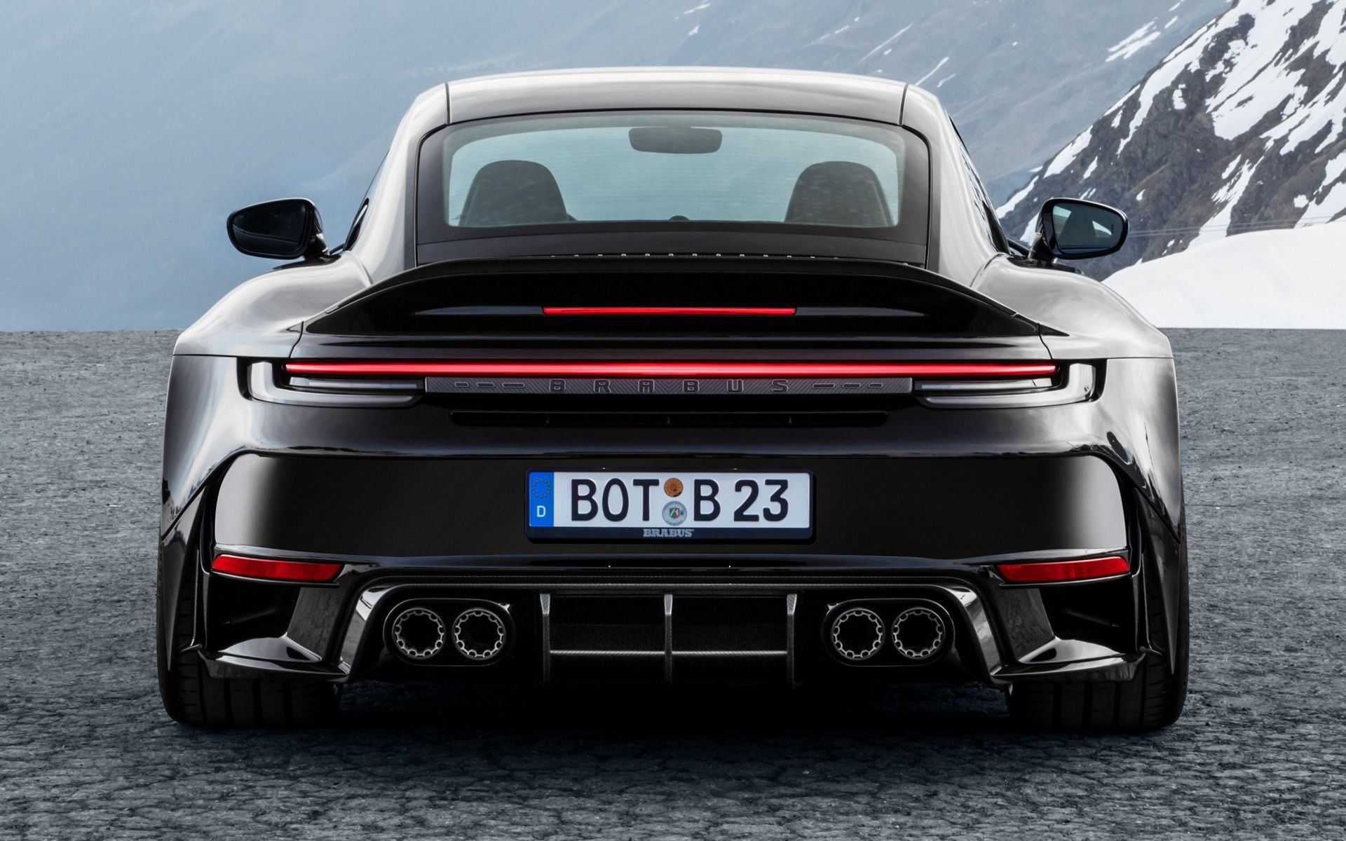 1920x1200 Wallpaper Porsche, rear view, Porsche BRABUS, 1 of Brabus 900 Rocket R, based on 911 for mobile and desktop, section porsche, resolution 1920x1200