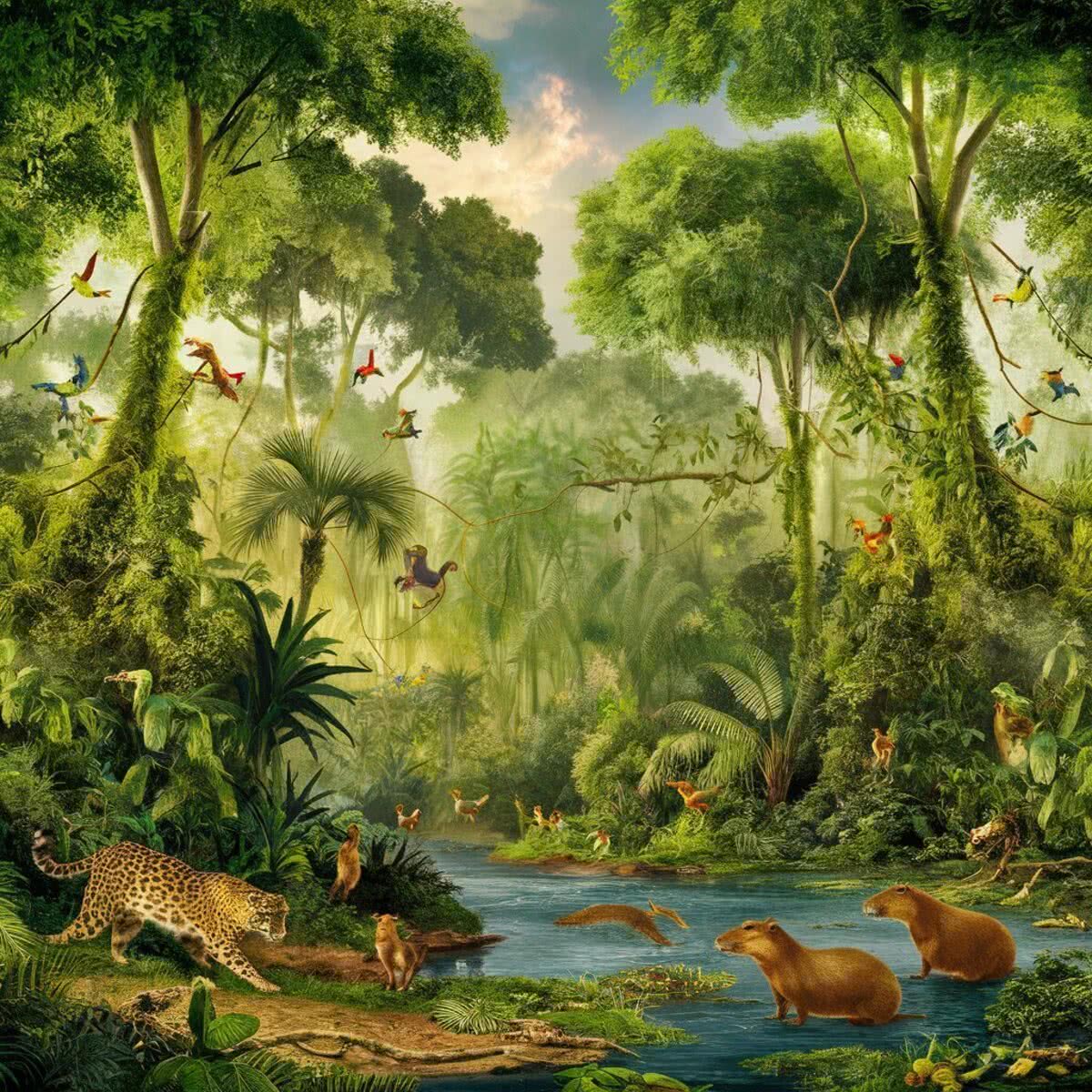 1200x1200 Animals In Rain Forest Wallpaper, Rain Forest, Animals, Forest Background Image And Wallpaper for Free Download