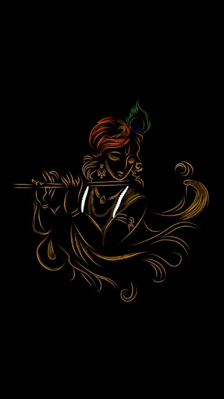 720x1280 Dark Krishna Wallpaper