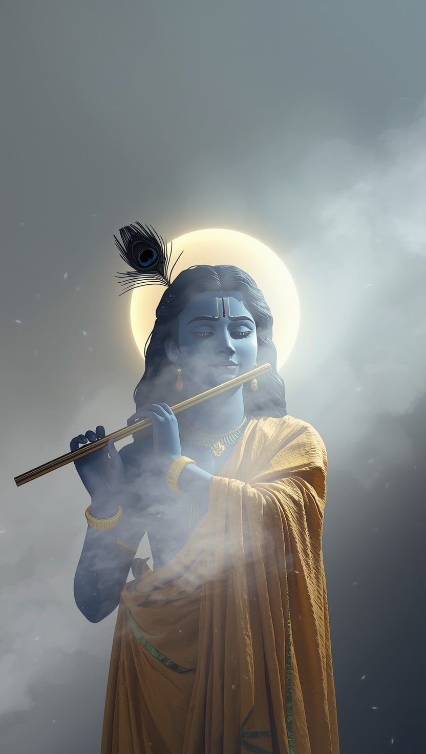 832x1472 Free Krishna Playing Flute Image, Deity, Hindu