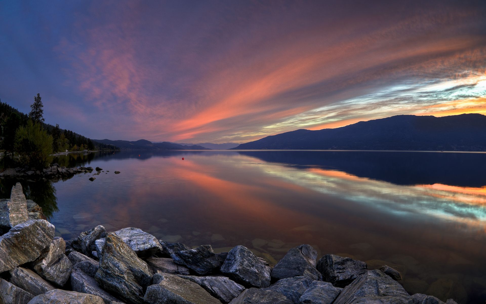 1920x1200 Okanagan Lake Sunset By lucasjungmann