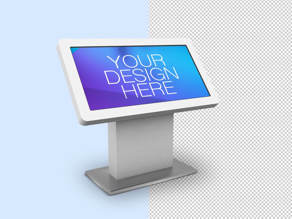 1024x768 Digital Kiosk Mockup Stock Template