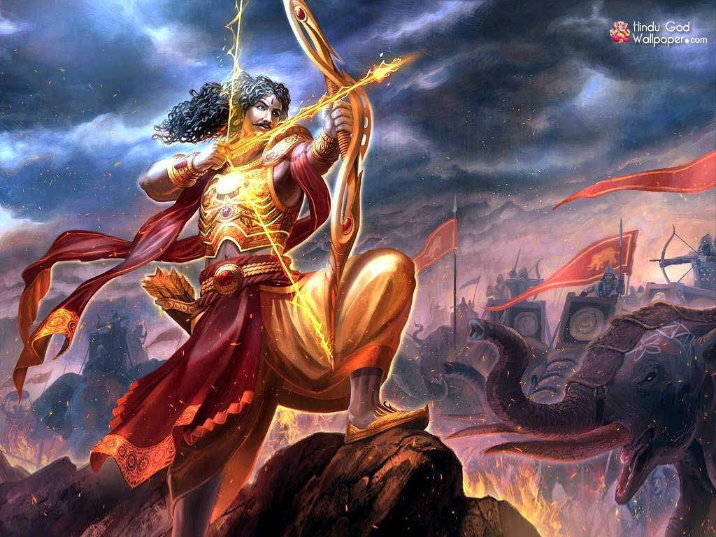 1024x768 Karna Mahabharata Wallpaper