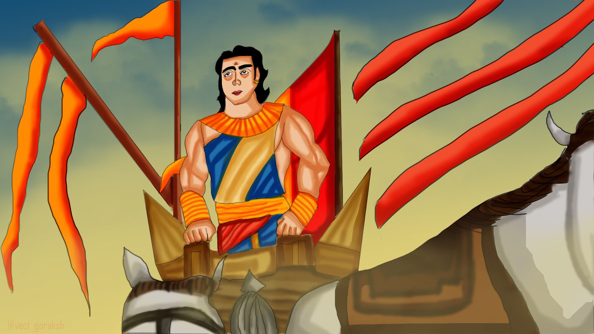 1920x1080 goraksh prabhudessai vectr Suryaputra Karna