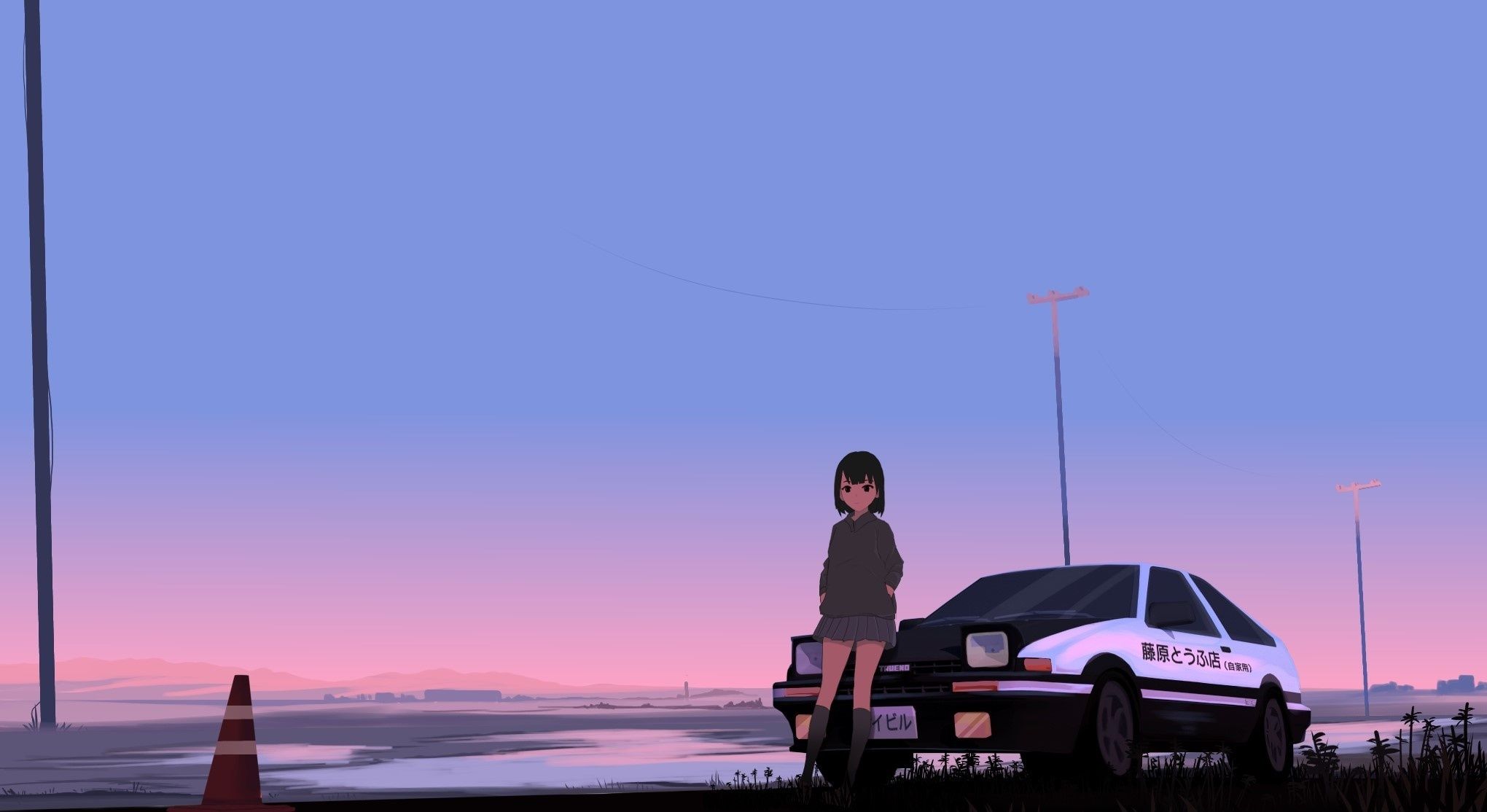 2040x1114 Initial D Wallpaper