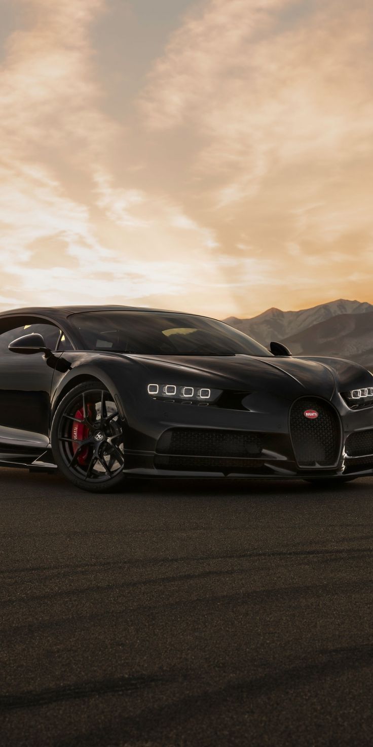 736x1472 Bugatti chiron black