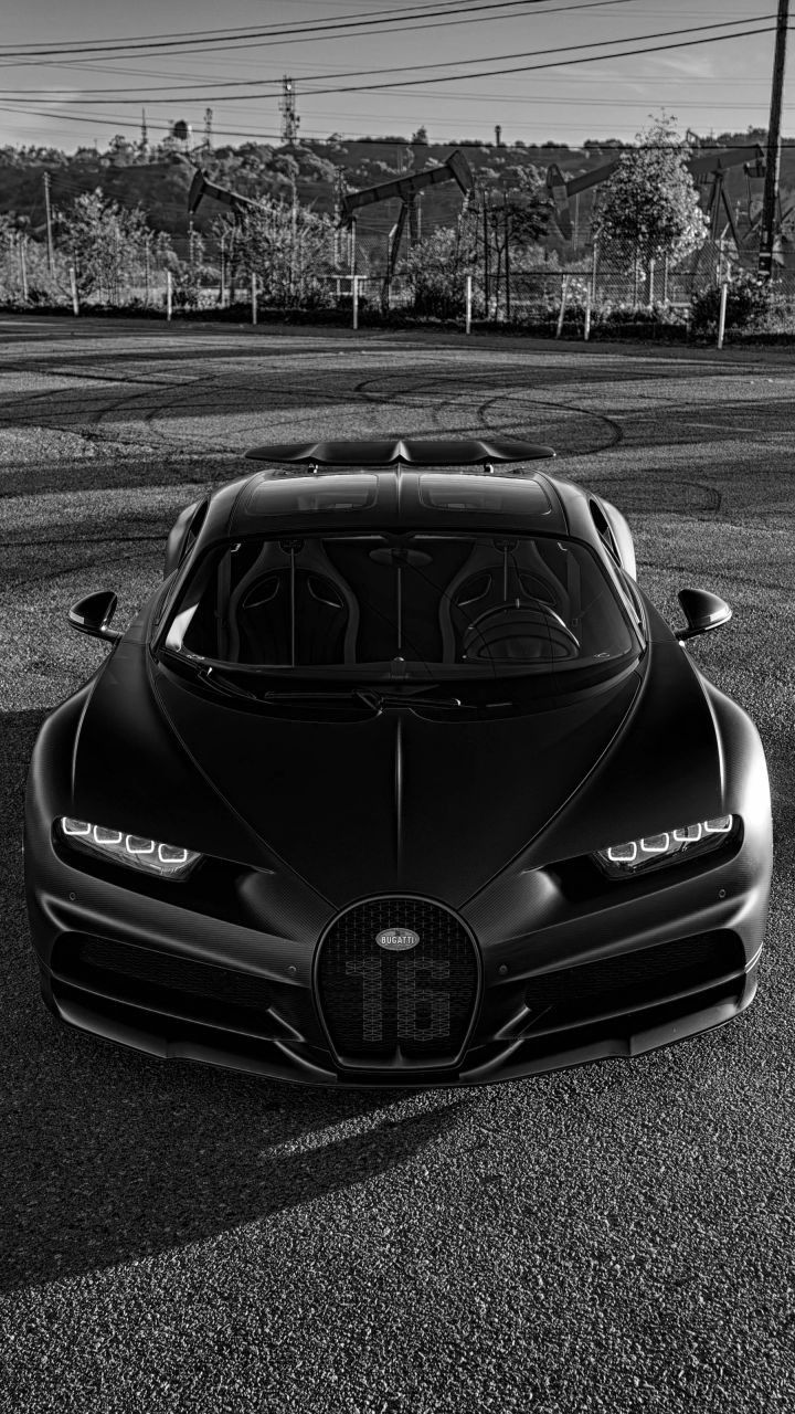 720x1280 Black and White Bugatti Car Wallpaper. Black buggati wallpaper, Bugatti chiron wallpaper 4k, Black bugatti chiron 4k