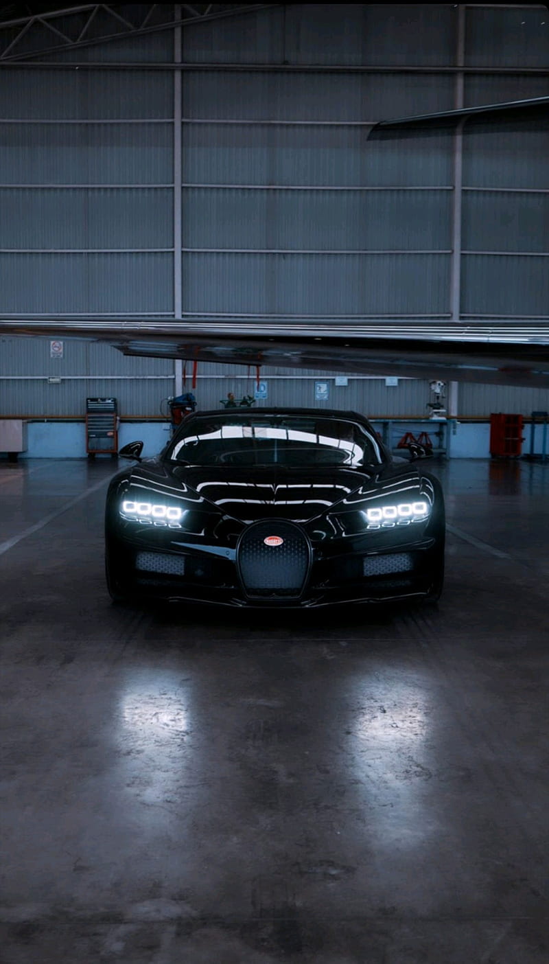 800x1404 Bugatti Chiron, black, car, carro, deportivo, exotic, full carbon, HD phone wallpaper
