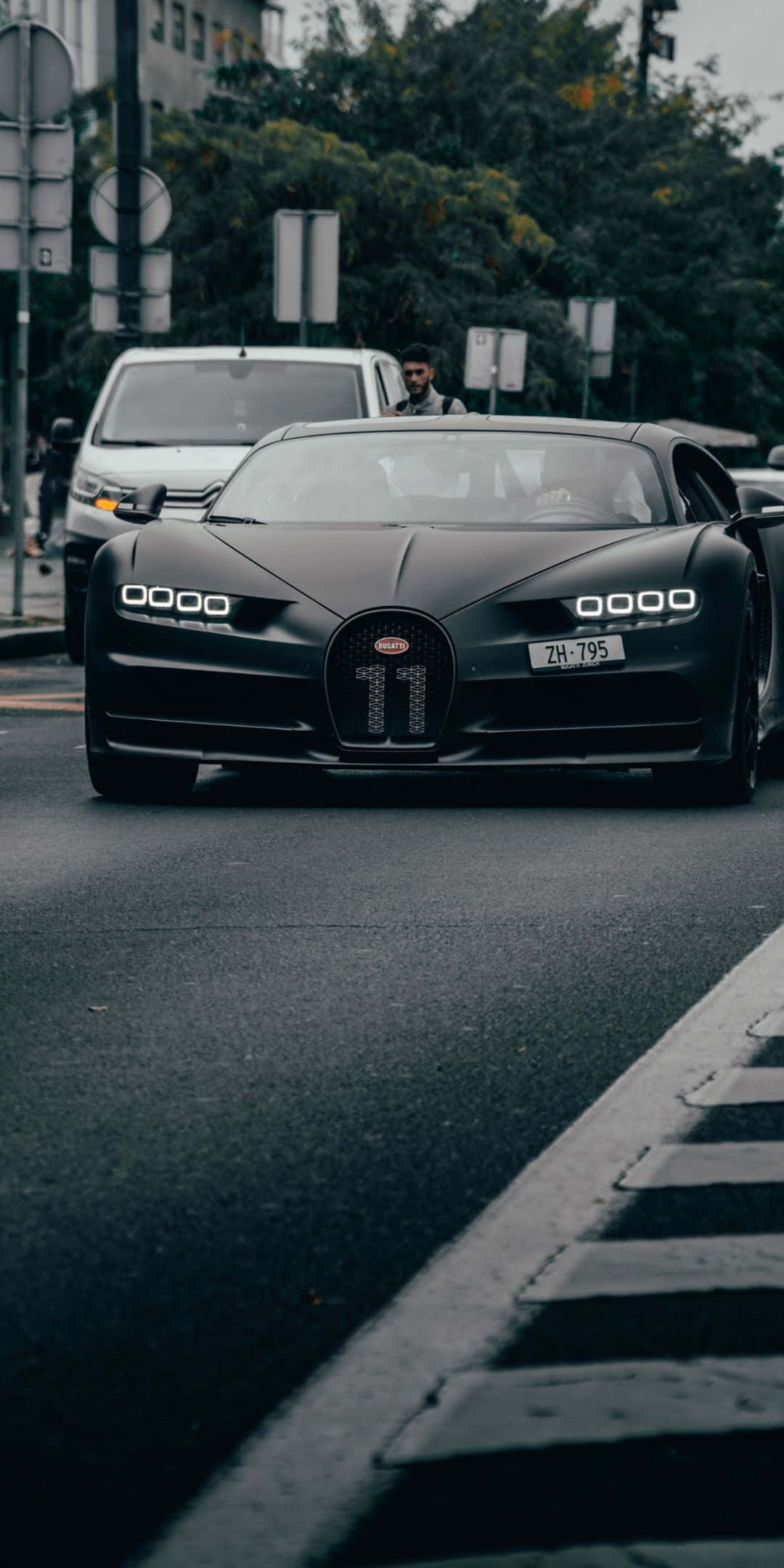 1080x2160 Download Matte Black Chiron Pixel 3 Bugatti Background