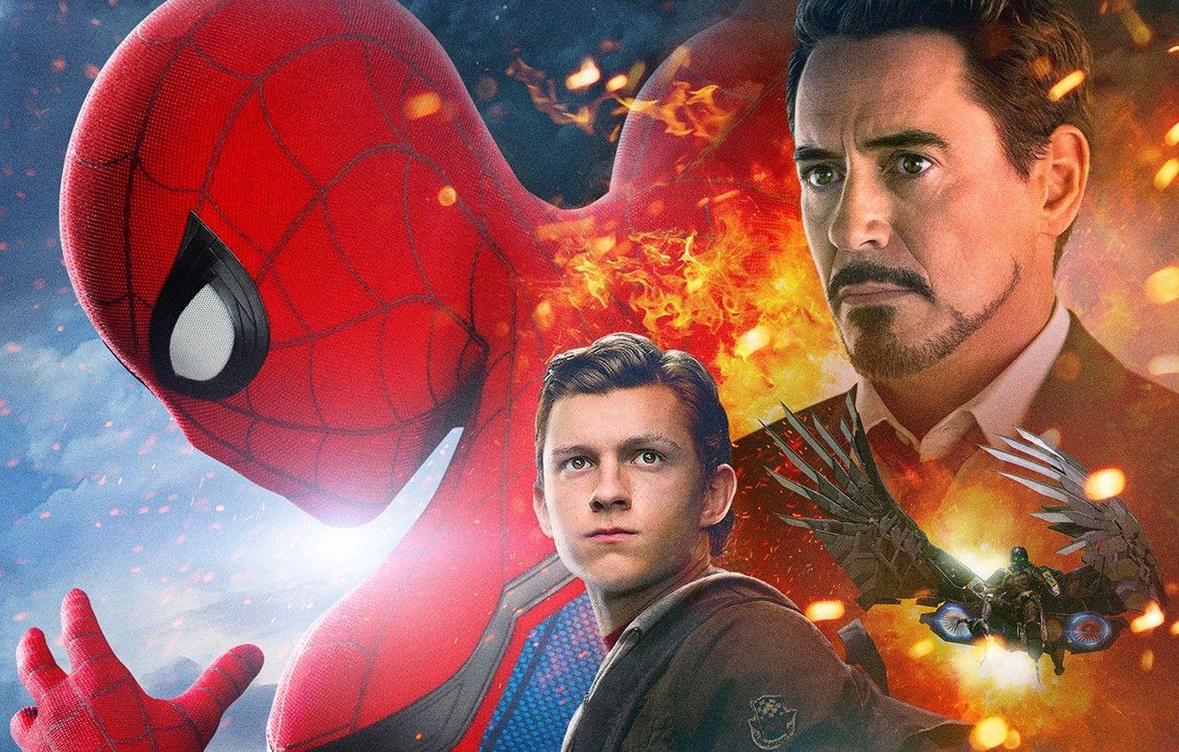 1332x850 Wallpaper Iron Man, Marvel Comics, Movie, Tom Holland, Spider Man: Homecoming, Spider Man: The Return Home Image For Desktop, Section фильмы
