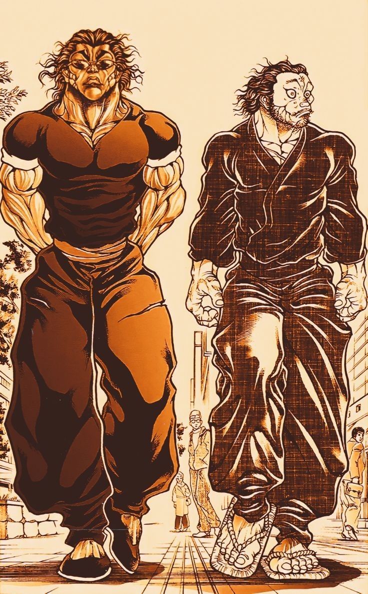 736x1187 Baki and yujiro. Yojiro hanma wallpaper, Baki hanma wallpaper, Baki the grappler