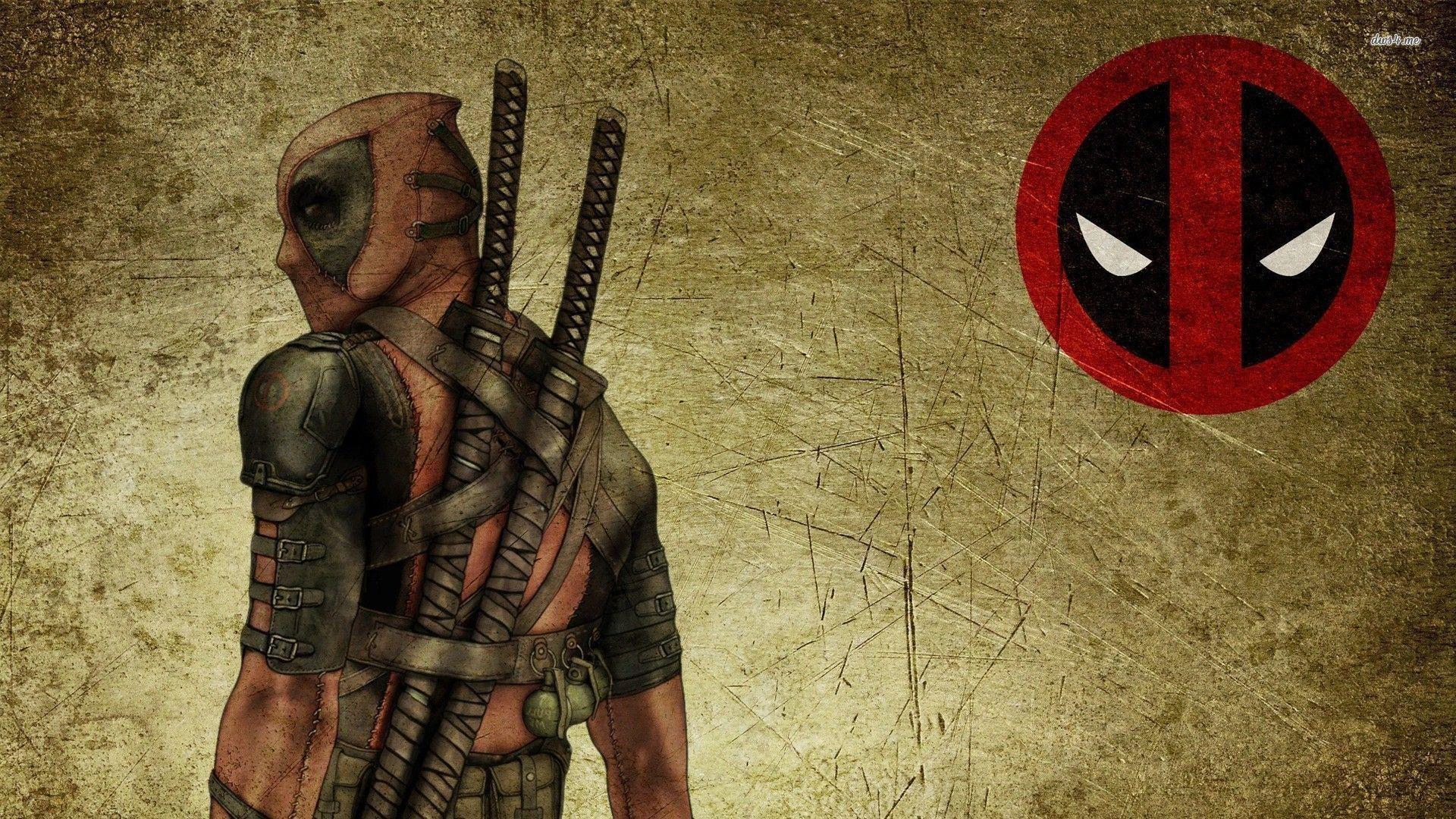 1920x1080 Ninja Sword Deadpool Logo Wallpaper for Phone and HD Desktop Background