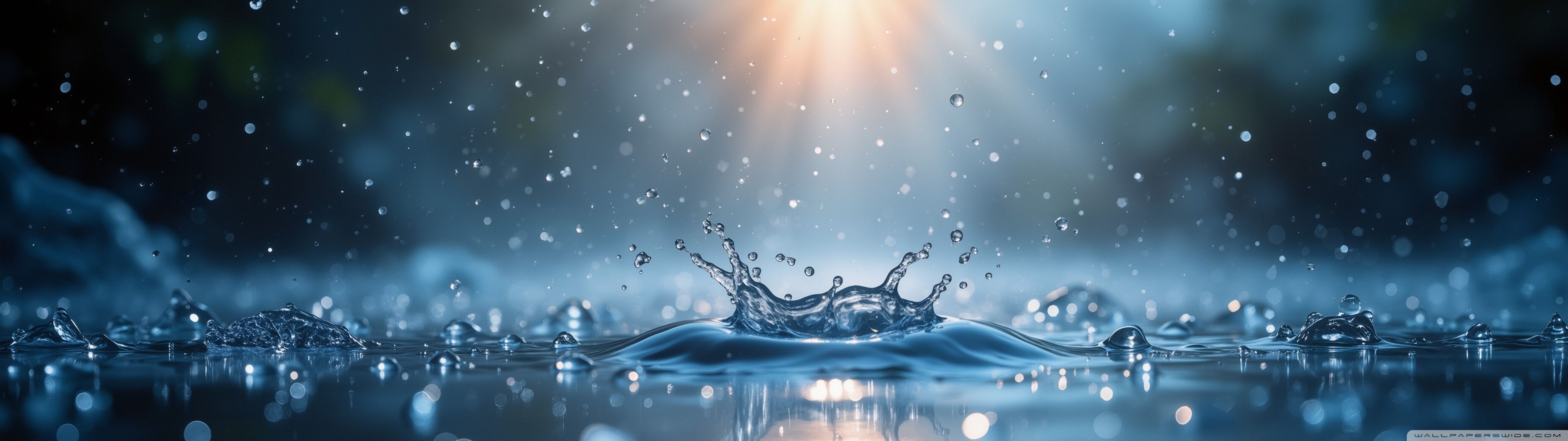 3840x1080 Rain Splash 4K UHD Wallpaper for UltraHD Desktop and TV : Widescreen and UltraWide Display and Triple : Smartphone and Tablet Devices