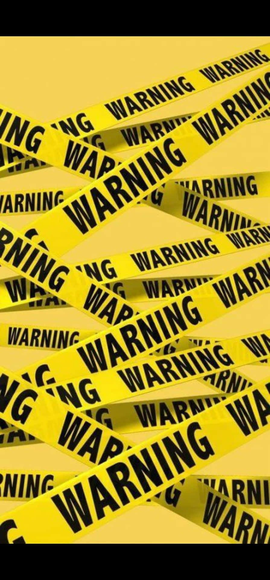 895x1920 Download Warning Yellow Tape Wallpaper