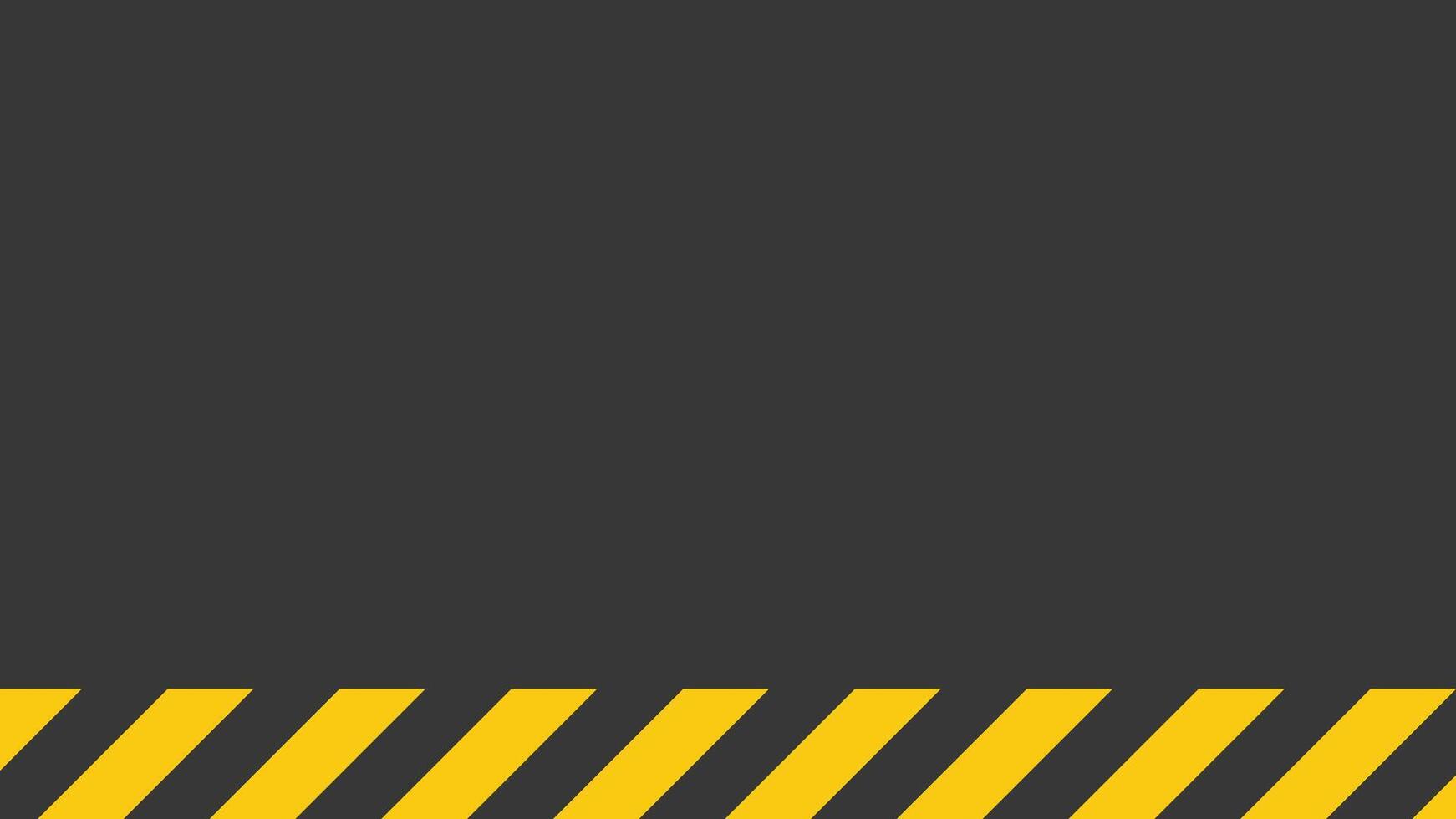 1742x980 Caution Tape Border on Dark Background. Warning Frame with Yellow Black Stripes. Industrial Safety Banner Design. Construction Attention Sign Template. Hazard Protection Visual Concept