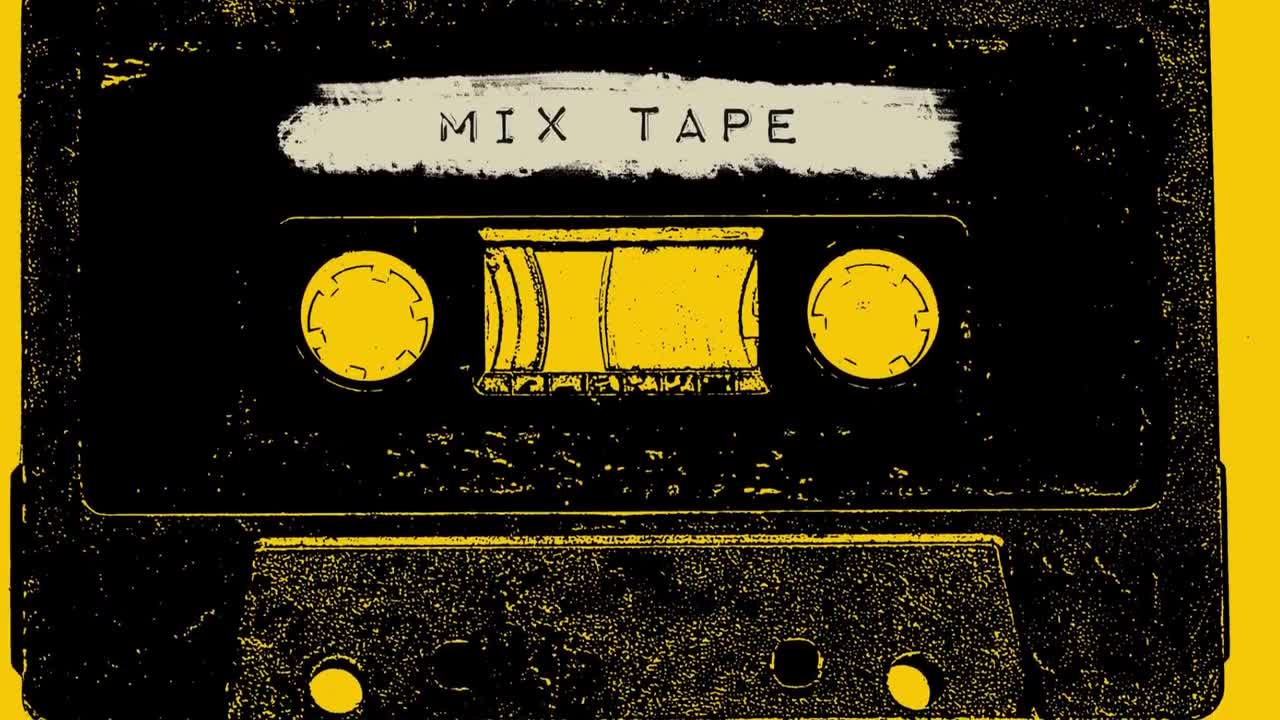 1280x720 Cool Retro Cassette Tape 90s 80s Mix Tape Print Vintage Cassette Yellow Wall Illustration Art Music Lover Gift Vintage Poster Printable Art