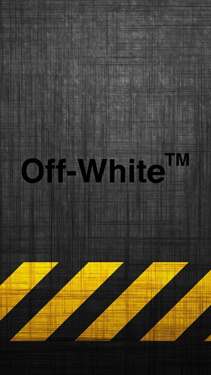 720x1280 Download Off White Logo Barricade Tape Wallpaper
