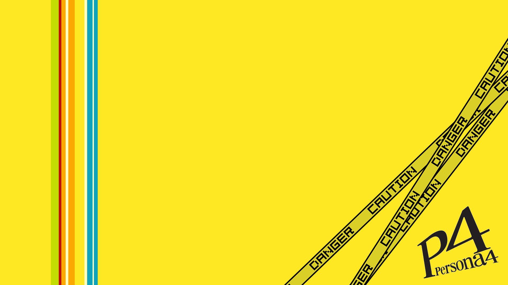 1920x1080 Persona 4 HD Wallpaper: Vibrant Video Game Art with Iconic Yellow Designx1080