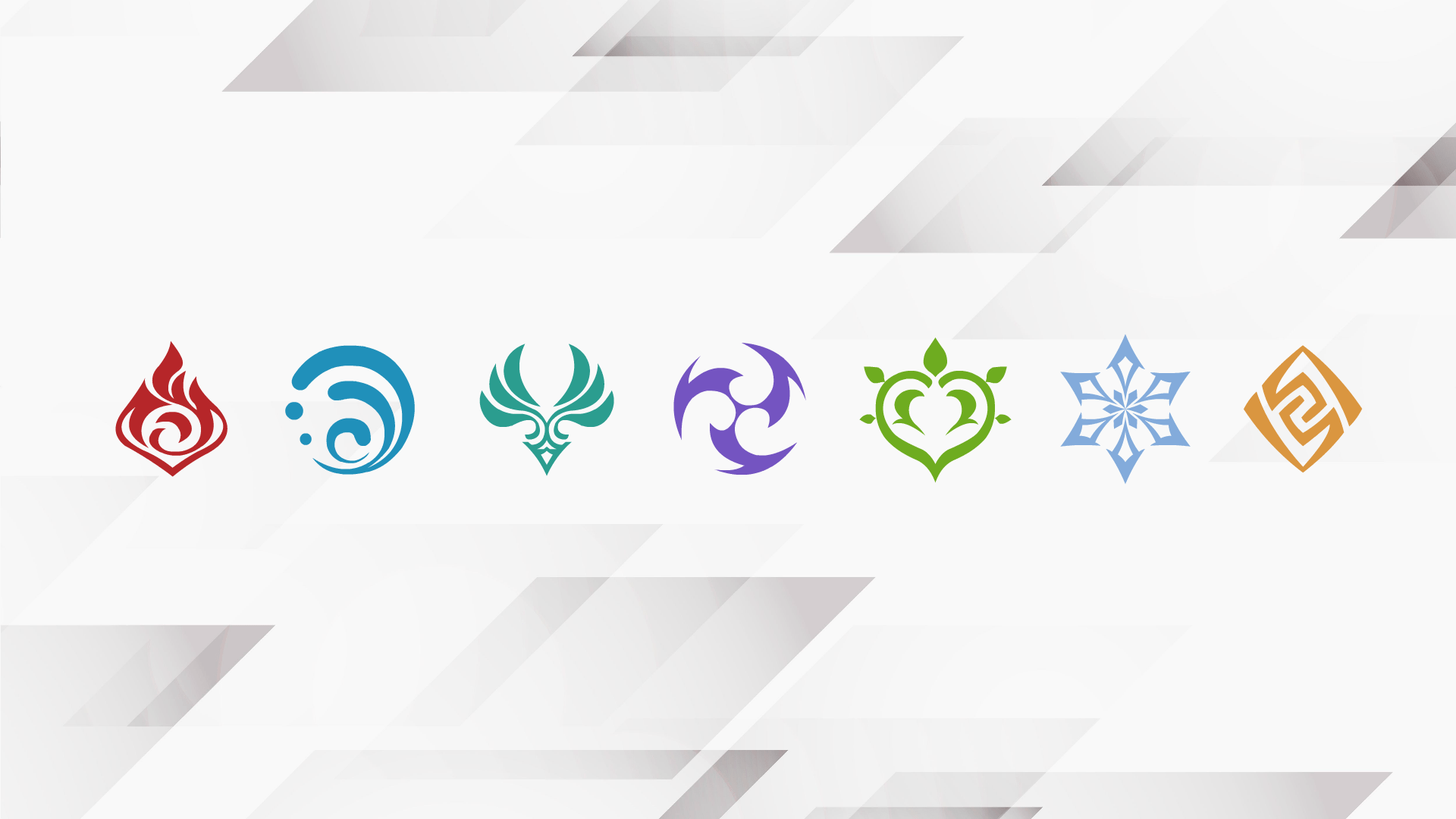 1920x1080 I made a wallpaper of the 7 elements in Genshin Impact