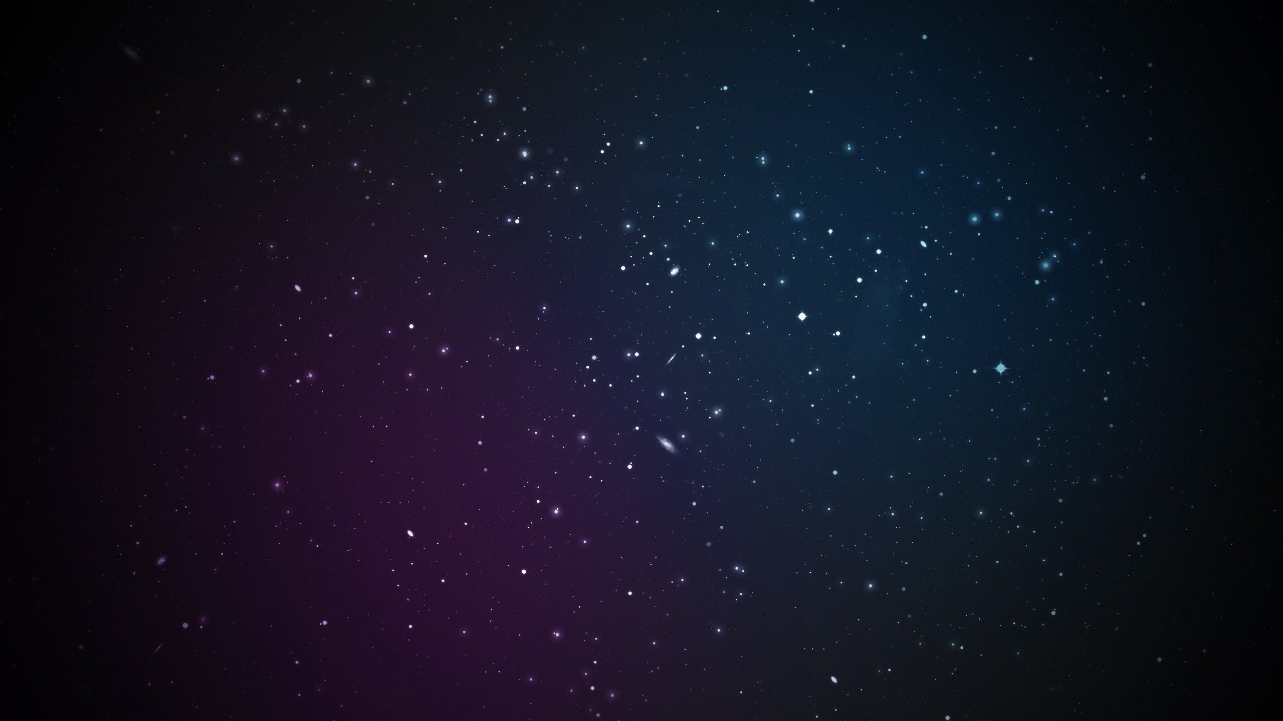 2560x1440 Black And Purple Sky With Fade Stars HD Space Wallpaper