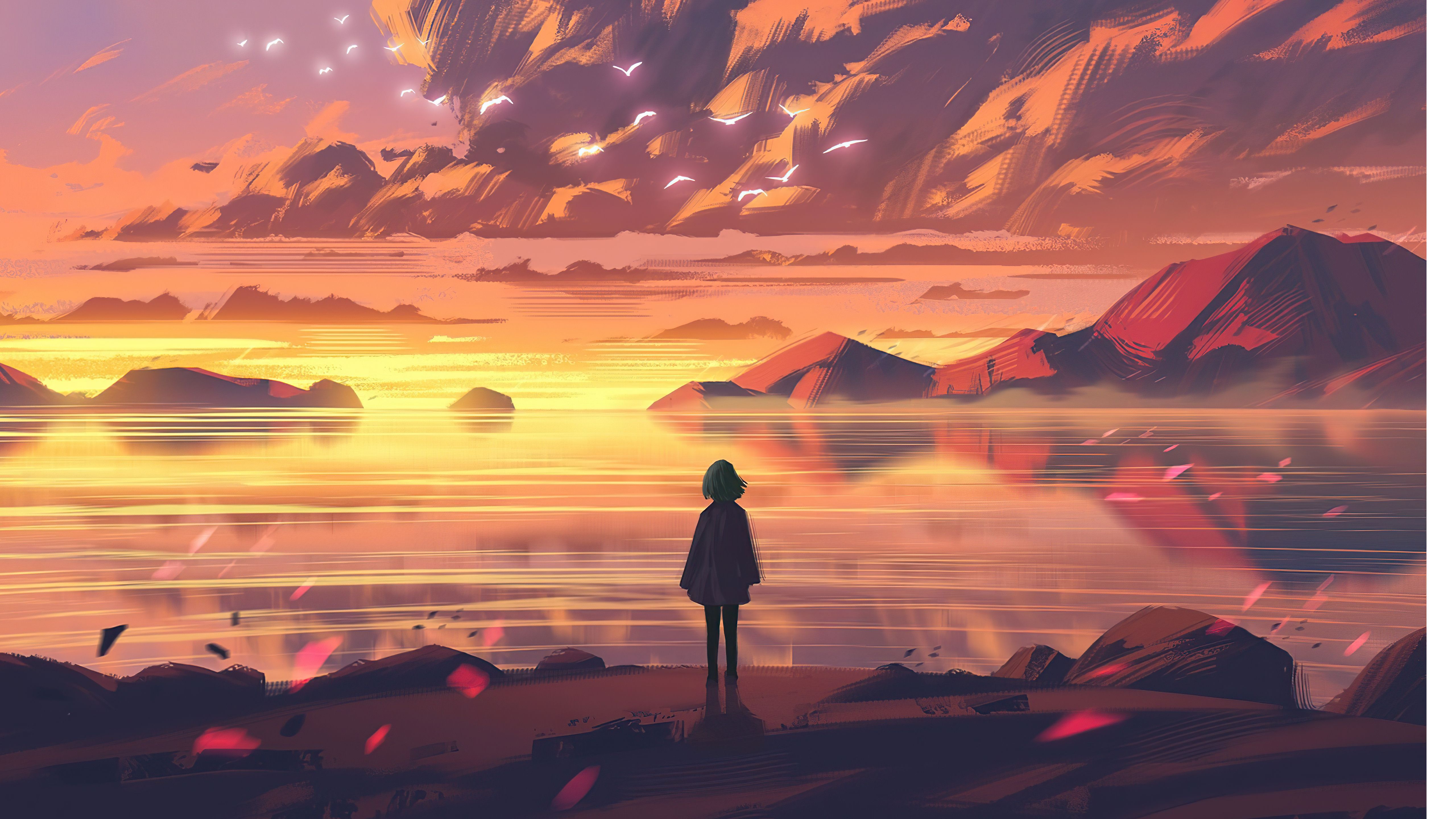 5120x2880 Relaxing Warm Sunset 5k Wallpaper, HD Artist Wallpaper, 4k Wallpaper, Image, Background, Photos and Picture