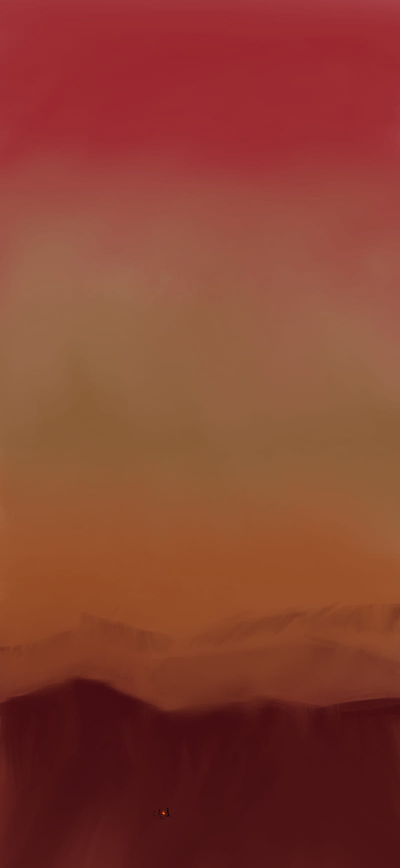 800x1733 Loneliness, red, sand, warm, nature, android, sunset, yellow, brown, hot, hell, HD phone wallpaper