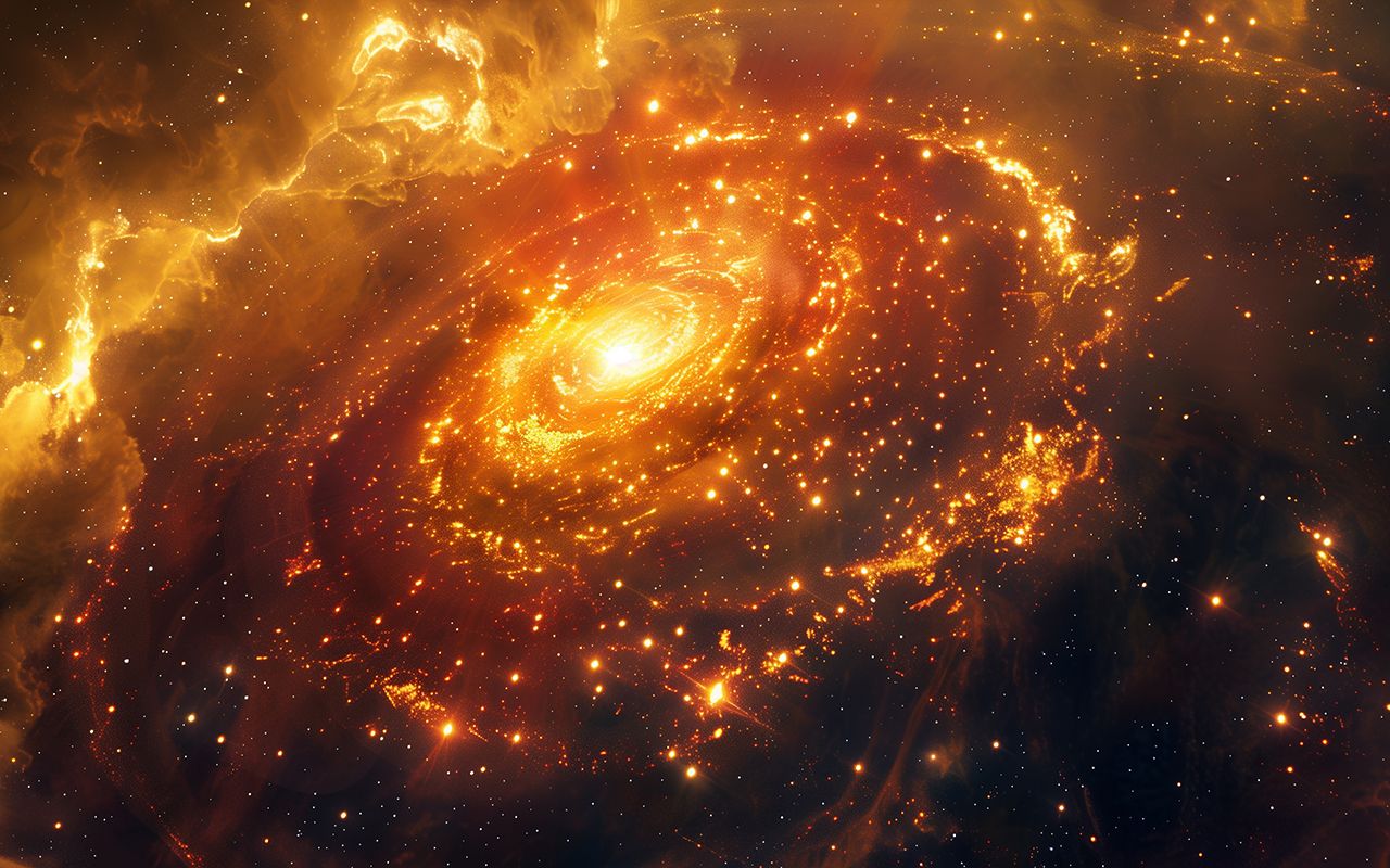 1280x800 A galaxy wallpaper with warm colors featuring Web Store